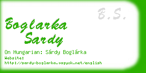 boglarka sardy business card