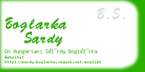 boglarka sardy business card